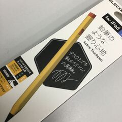 【🍀新品・未使用品】エレコム タッチペン 【 iPad専用 】 鉛筆型 六角軸 パームリジェクション対応 磁気吸着 傾き検知対応 USB-C充電 ペアリング不要 【大人も子供も持ちやすい鉛筆形状】 イエロー P-TPACAPEN01YLの画像