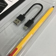 【🍀新品・未使用品】エレコム タッチペン 【 iPad専用 】 鉛筆型 六角軸 パームリジェクション対応 磁気吸着 傾き検知対応 USB-C充電 ペアリング不要 【大人も子供も持ちやすい鉛筆形状】 イエロー P-TPACAPEN01YLの画像