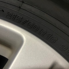 215/60R16 2024年製！アイスガード6ほぼ新品タイヤ ティアナ純正ホイールセットの画像