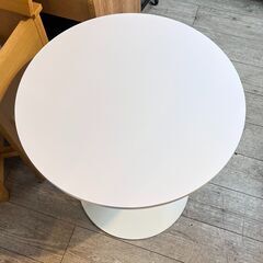 丸テーブル カフェテーブル サイドテーブル 直径60cm 高さ70cm 白 ホワイト ★買取帝国 志木店の画像