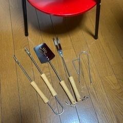 鉄製丸型バーベキューコンロ 未使用品の画像