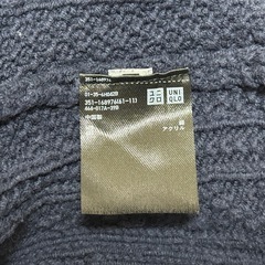 ユニクロセーター　Mサイズ　紺色　
メンズの画像