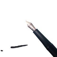 未使用品　高級万年筆　ダークネイビーの画像