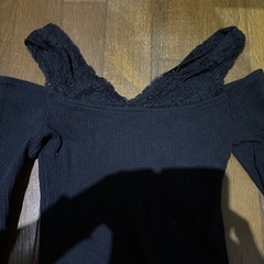 【美品】冬物デザインカットソー XSの画像