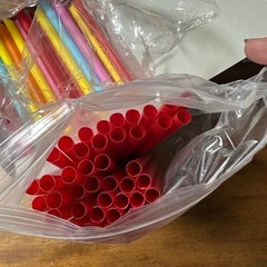 新品200本タピオカ極太ストローお店の在庫の画像
