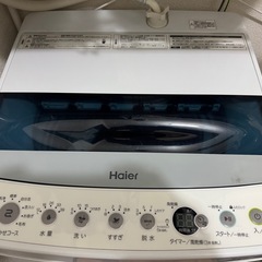 洗濯機　2019年　ハイアール　4.5kg 全自動洗濯機　の画像