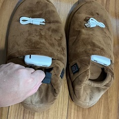 プラグイン加熱スリッパの画像