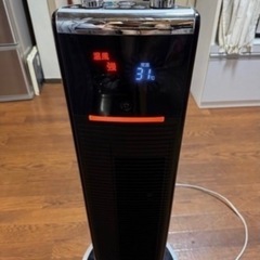 温風機　扇風機　送風と温風両方　タワーファンの画像