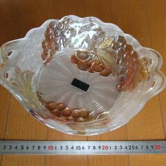 中古 ガラス製 SOGA GLASS フルーツバスケット 果物／菓子入れの画像