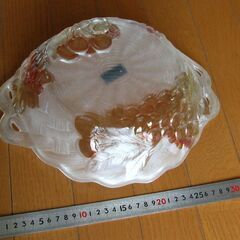 中古 ガラス製 SOGA GLASS フルーツバスケット 果物／菓子入れの画像