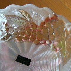 中古 ガラス製 SOGA GLASS フルーツバスケット 果物／菓子入れの画像