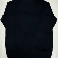無印良品　洗えるウールハイゲージハイネックセーター　黒Mの画像