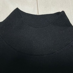 無印良品　洗えるウールハイゲージハイネックセーター　黒Mの画像
