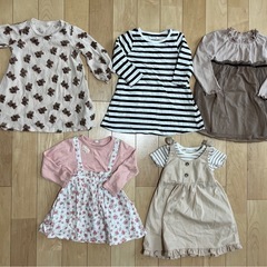 ベビー服90まとめ売り秋冬服のみ５０着の画像
