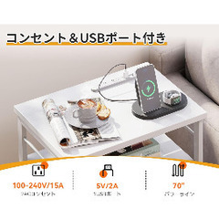 ベッドサイドテーブル　40×30×70の画像