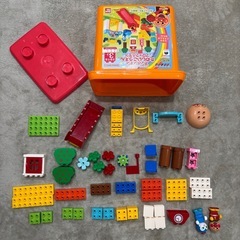 アンパンマン　ブロックラボたのしいこうえんブロックバケツの画像