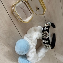 ネックレスとカチューシャと洗顔ヘアバンドの画像