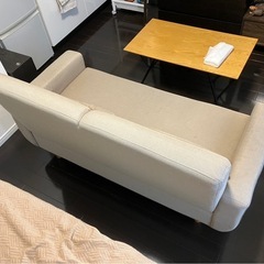 2人がけソファ／ナチュラルカラー／脚取り外し可の画像
