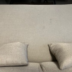 2人がけソファ／ナチュラルカラー／脚取り外し可の画像