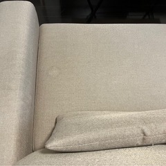 2人がけソファ／ナチュラルカラー／脚取り外し可の画像