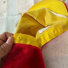 赤帽子　幼稚園　保育園　洗い替えに　美品の画像