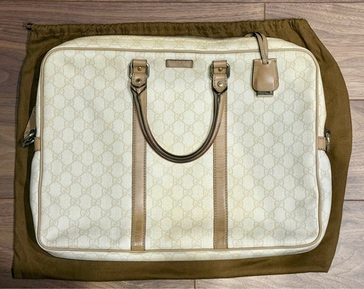 GUCCI ビジネスバッグ 白 グッチ バッグ ホワイト