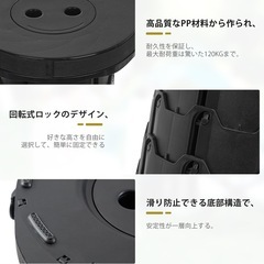  携帯椅子 折畳椅子 伸縮式 超軽量 コンパクト 耐荷重150kg 直径25×高さ7~45cmの画像