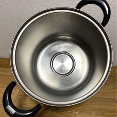 ヨシカワ SH9087 クックルックパスタポット22cm 3層　パスタ　鍋　大の画像