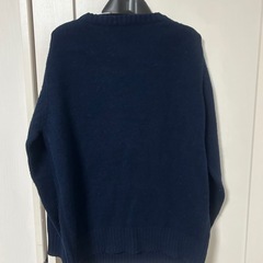 GU ケーブル編みニット　セーター　ネイビーの画像