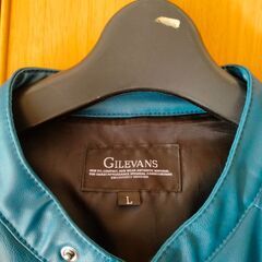 【古着】GILEVANS　合成皮革ジャンパー　L　ブルー　中古　送料が高いので取りにこれる方限定の画像
