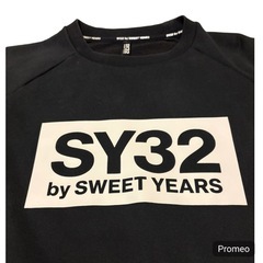 ✨美品・人気✨SY32 スウェット ブラック M ロゴ入りの画像