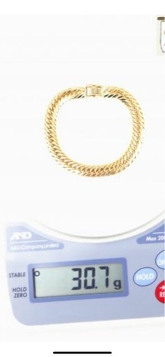 K18キヘイ喜平ブレスレット8面トリプル30.7g8メントリプル18金イエローゴールド750YG