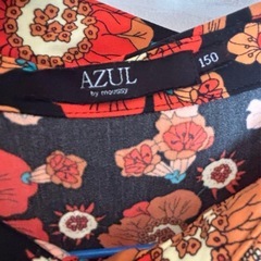 AZUL 膝丈花柄ワンピース　ワンピース カーティガン　膝丈ワンピース 花柄 レディースの画像