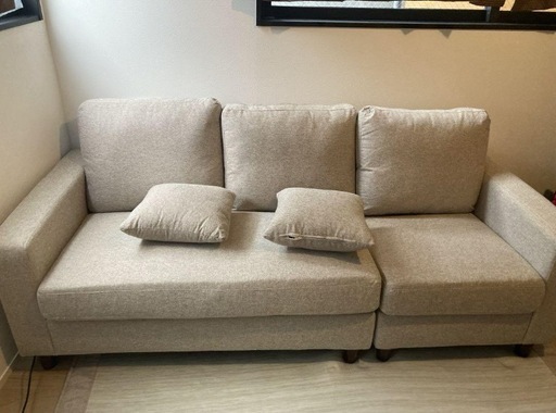 引き取りのみ　ニトリ　YAMAZEN コンセント付きカウチソファ