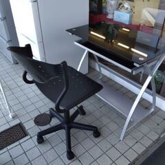 超激安　お洒落な パソコンデスク　椅子500円　学習机　テーブル　イス　机の画像