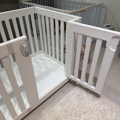 doridori 可動式ペットケージ　ホワイト   の画像