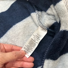 足つきロンパースサイズ70cm強　フリース裏起毛　2枚セットの画像