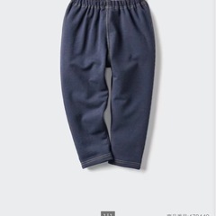 UNIQLO リラックスフィットレギンス　デニムライク　10分丈　100の画像