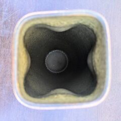 花瓶 陶器 たち吉 黒 緑 清水焼 ヒスイ 箱付き(92)の画像