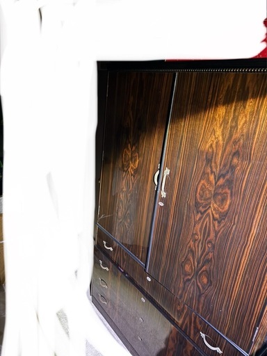 至急売買希望‼️ 値下げ交渉あり　黒檀調 和箪笥 桐内装 高級婚礼家具 アンティーク 着物収納 タンス 昭和レトロ