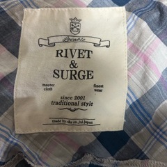RIVET & SURGE 長袖　チェック薄手コート 綿100の画像