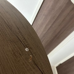 円形ダイニングテーブル グレー 90×90の画像