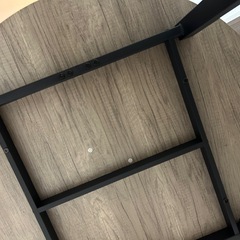 円形ダイニングテーブル グレー 90×90の画像