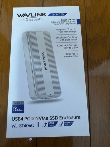 【新品】WAVLINK SSD用外付けケース工具不要8TB対応アルミ合金冷却ファン搭載