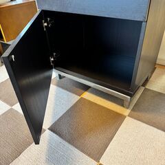 【手渡し希望】IKEA製 収納コンビネーション 扉/引き出し付き（ブラックブラウン）の画像