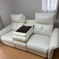 ニトリ　ソファー　リクライニング　3人掛けの画像