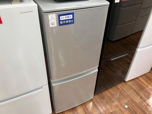 SHARP 2ドア冷蔵庫 SJ-D14B-S 2016年製 キズあり