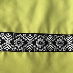 【ハンドメイド】　リバーシブルフラットトート(インド刺繍リボン)の画像