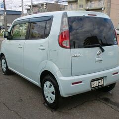 日産モコＸ 4ＷＤ！ライトブルー！外装錆少なくピカピカ！下回りも錆少ない！車検2年付き！エンジンスターター！キーフリーシステム！プッシュスタート！ナビ！ＤＶＤ再生！ＣＤ！ラジオ！禁煙車で内装綺麗です！4ＷＤ！ＣＶＴ！ABS！一般道50キロ走行テスト済み！機関足回り良好！支払い総額32万円！の画像