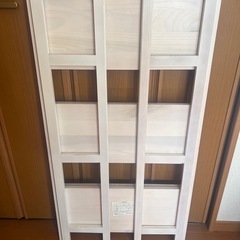 折りたたみ木製シェルフ 3段 ホワイトの画像